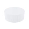 Contemporary Round Coffee Table with Handcrafted Relief, œÜ35.43inch, Whtie