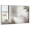 60"x40" Oversized Modern Rectangle Bathroom Mirror with Black Frame Decorative Large Wall Mirrors for Bathroom Living Room Bedroom Vertical or Horizon