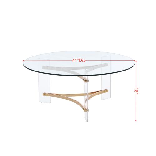 ACME Sosi Coffee Table , Gold Finish LV01083