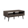 Contemporary 2-Drawer Low Coffee Table ‚Äì Slate Grey