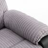 Grey Fabric Recliner Chair Theater Single Recliner Thick Seat and Backrest, suitable for living room, side bags Electric sofa chair, electric remote c
