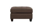 Modular Sofa Set 6pc Set Living Room Furniture Sofa Loveseat Tufted Couch Nail heads Black Coffee Linen Like Fabric 4x Corner Wedge 1x Armless Chair a