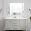 48"x32" Oversized Modern Rectangle Bathroom Mirror with White Frame Decorative Large Wall Mirrors for Bathroom Living Room Bedroom Vertical or Horizon