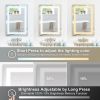 20x28 Inch LED Lighted Bathroom Mirror with 3 Colors Light, Wall Mounted Bathroom Vanity Mirror with Touch Button, Anti-Fog Dimmable Bathroom Mirror (