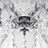 K9 Crystal Chandeliers Lighting 4 Lights Crystal Ceiling Lamp Home Decoration Silver