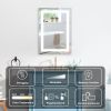 20x28 Inch LED Lighted Bathroom Mirror with 3 Colors Light, Wall Mounted Bathroom Vanity Mirror with Touch Button, Anti-Fog Dimmable Bathroom Mirror (