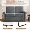 57.4" Pull Out Sofa Bed,Sleeper Sofa Bed with Premium Twin Size Mattress Pad,2-in-1 Pull Out Couch Bed with Two USB Ports for Living Room,Small Apartm