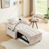 3-in-1 Sofa Bed, Convertible Sleeper Chair Sofa Bed Adjustable Pull Out Sleeper Chair Bed Multi-Pockets Folding Sofa Bed for Living Room Bedroom Small