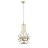 4 - Light Metal Chandelier, Hanging Light Fixture with Adjustable Chain for Kitchen Dining Room Foyer Entryway, Bulb Not Included