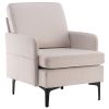 Lounge Chair, Comfy Single Sofa Accent Chair for Bedroom Living Room Guestroom, Beige