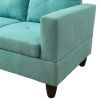 Modern Linen Sectional Couch with Ottoman-Stylish,L-Shaped Design for Living Room-Large 3-Piece Sofa Set for Home or Office-Durable Linen Material -Pl