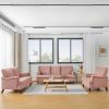 2 Seater Sofa Velvet Couches for Living Room, Sofas for Living Room Furniture Sets Chesterfield Sofa Loveseat Couch Chair for Living Room, Office (Pin