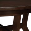 32inch Wood Round Coffee Table for Living Room,Mid Century Farmhouse Circle Wooden Coffee Tables for Apartment, Easy Assembly, Espresso