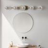 Modern Minimalist Bathroom Vanity Light, LED 5 Bulb Frosted Glass Shades, Wall Mounted Decorative Lighting Fixture, Suitable for Bathroom Vanity Mirro