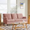 3 Seater Sofa Velvet Couches for Living Room, Sofas for Living Room Furniture Sets Chesterfield Sofa Loveseat Couch Chair for Living Room, Office (Pin