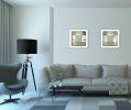 "Sunshine Sand and Sea Collection" 2-Piece Vignette By Dee Dee, Printed Wall Art, Ready To Hang Framed Poster, White Frame