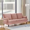 3 Seater Sofa Velvet Couches for Living Room, Sofas for Living Room Furniture Sets Chesterfield Sofa Loveseat Couch Chair for Living Room, Office (Pin