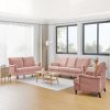 3 Seater Sofa Velvet Couches for Living Room, Sofas for Living Room Furniture Sets Chesterfield Sofa Loveseat Couch Chair for Living Room, Office (Pin