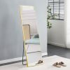 The 3rd generation aluminum alloy metal frame wall mounted full body mirror, bathroom makeup mirror, bedroom entrance, decorative mirror, quality upgr