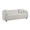 3 Seater Sofa Comfy Sofa for Living Room, Boucl√© Couch Grey