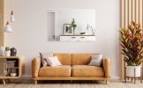 48"x32" Oversized Modern Rectangle Bathroom Mirror with White Frame Decorative Large Wall Mirrors for Bathroom Living Room Bedroom Vertical or Horizon