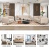 40.5" Velvet Upholstered Accent Sofa,Modern Single Sofa Chair with Button Tufted Back,Modern Single Couch for Living Room,Bedroom,or Small Space,Beige