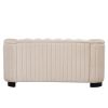 Modern 3-Piece Sofa Sets with Rubber Wood Legs,Velvet Upholstered Couches Sets Including Three Seat Sofa, Loveseat and Single Chair for Living Room Fu