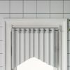 Curtain Rails 2 Pcs White and Silver 15.7"-23.6" Aluminum