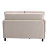 COOLMORE Convertible Sleeper Sofa Bed, Modern Velvet Loveseat Couch with Pull Out Bed, Small Love Seat Futon Sofa Bed with Headboard, 2 Pillows & Side