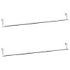Curtain Rails 2 Pcs White and Silver 23.6"-41.3" Aluminum