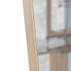 Black Solid Wood Frame Full-length Mirror, Dressing Mirror, Bedroom Home Porch, Decorative Mirror, Clothing Store, Floor Mounted Large Mirror, Wall Mo