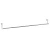 Curtain Rails 2 Pcs White and Silver 23.6"-41.3" Aluminum